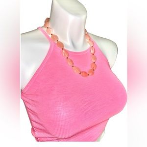 Peach Pastel Necklace W Extention